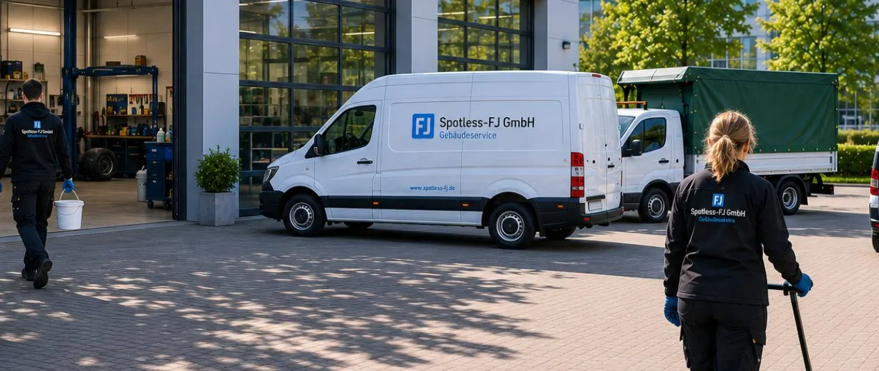 Transporter der Spotless FJ GmbH beim Umzugsservice in Hamburg